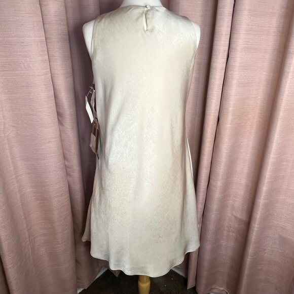 Carole Little Women's Size 14 Ivory A-Line Satin Dress NWT Career Elegant USA - Picture 2 of 14
